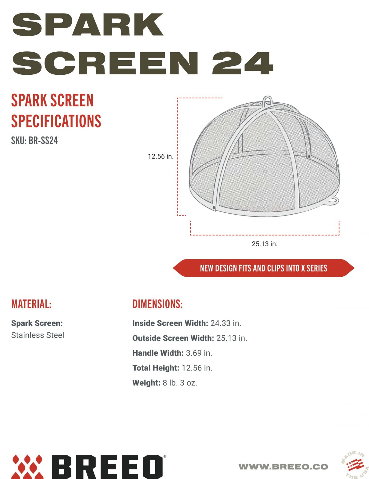 BREEO Smokeless Fire Pits Spark Screen Series X24 Glyndon Gardens